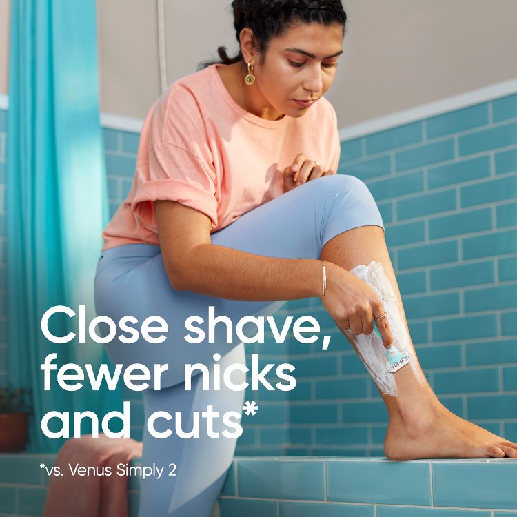 Venus Simply 3 Sensitive 3-Blade Women's Disposable Travel Razor, 2 of 9