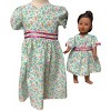 Doll Clothes Superstore Handmade Size 8 Girl Floral Dress with Matching Doll Outfit - 2 of 4