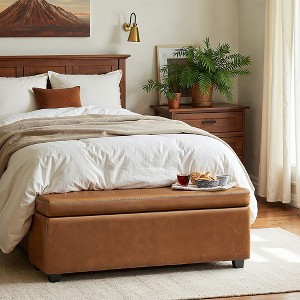 Storage Ottoman Bench, Bedroom Bench with Storage Entryway Bench, Ottoman with Storage Safety Hinges, Loads 660 lb - 1 of 4