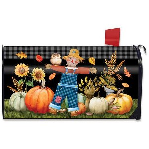Briarwood Lane Friendly Scarecrow Large Autumn Mailbox Cover Pump - 1 of 3