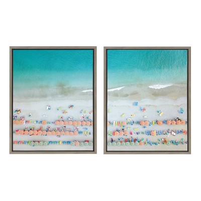 18" x 24" (Set of 2) Sylvie Monterosso 6 by Rachel Dowd Framed Wall Canvas Set Gray - Kate & Laurel All Things Decor