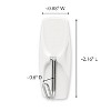 Command Medium Sized Wire Decorative Hooks Value Pack White: Adhesive Hooks, 7 Pack, 2 lb Capacity, Plastic - 3 of 4