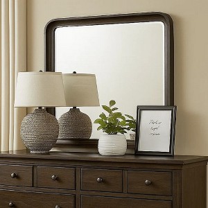 Royal Hampton 48 Inch Dresser Mirror, Weathered Gray Frame, Solid Rubberwood - 1 of 4
