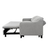 69" Convertible Sleeper Sofa Bed, Loveseat with Pullout Bed and Reclining Backrest, Ideal for Living Room Office Apartment Bedroom, Light Gray - 3 of 4