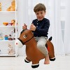 BounceZiez Inflatable Bouncy Ride On Hopper with Pump - Brown Horse - 2 of 4