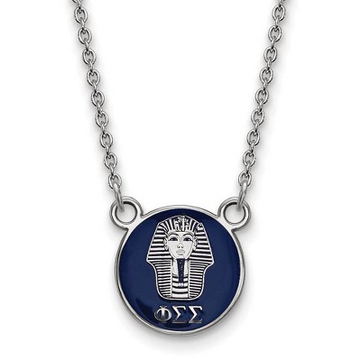 Black Bow Jewelry Sterling Silver Phi Sigma Sigma Greek Life Necklace 18 Inch
