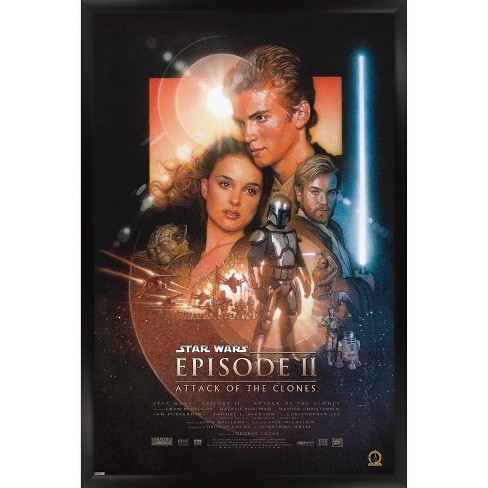 24x36 Star Wars - V One Sheet Framed Poster Trends International : Target