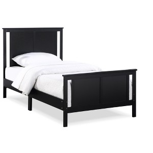 Lirago Toddler Bed Reversible Panel Twin Bed Black - 1 of 4