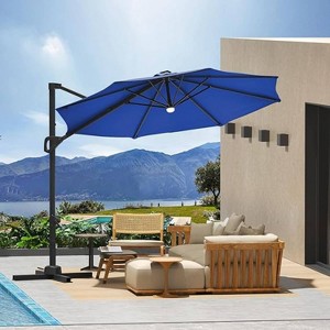 GustoWave Rotating 10Ft Patio Umbrella for Pool, Deck, Garden - 1 of 4