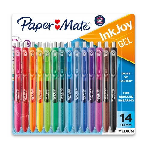 Papermate InkJoy Gel 0.7mm Pens 8 Pack Multicolour - Big White