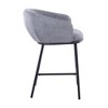24" Fabric Contemporary Counter Stool with Padded Seat and Metal Frame for Kitchen or Dining Area, Set of 2 - 3 of 4