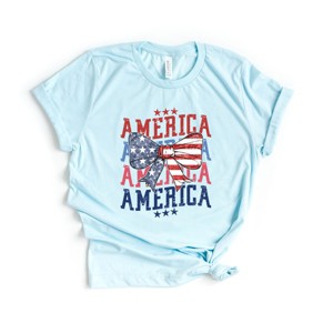 Simply Sage Market America Wave Stacked Coquette Short Sleeve Tee - 1 of 4