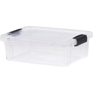 Summit Adventure Clear Storage Box with Lid,4.5 Quart Plastic Container Bins for Organizing,Stackable Crates,Organizers for Home,Office,School,Dorm - 1 of 4