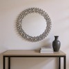 HomeRoots 20" Silver Round Faux Crystal Bling Framed Accent Mirror - 2 of 4