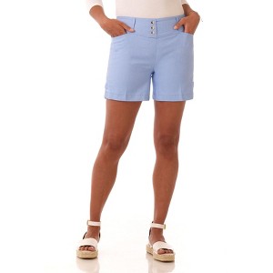 Rekucci Women’s Pull-On Stretch Dress Shorts with Pockets – Stylish & Comfortable Summer Essential - 1 of 4