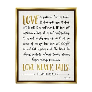 Stupell Industries Love Is Patient Psalm Faith Based Word Design - 1 of 4