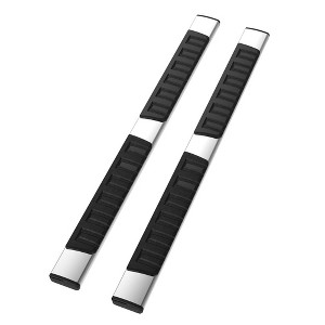 Aluminum Side Steps Nerf Bars 6" Compatible with 2007-2018 Chevy Silverado/GMC Sierra 1500 2500HD 3500HD, 2019 2500HD 3500HD Crew Cab - 1 of 4