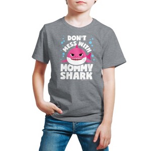 Boys' - Baby Shark - Don't Mess With Mama Shark Short Sleeve Graphic T-Shirt - 1 of 4