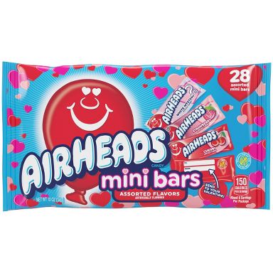 Airheads Valentine's Mini Bars Laydown Candy Bag - 12oz