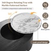 ALEXOUN 47.2’’ Oval Coffee Table with Marble-Patterned Rotating Tray,Hidden Storage & Easy Assembly - for Living Room,Home Office & Small Spaces - 4 of 4
