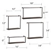 Holly & Martin Zyther Metal Wall Shelves - 4pc Set - HZ0307 - Antique Black/Brown - SEI - 4 of 4