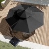 Crestlive Products 11.5FT Round Double Top Patio Offset Cantilever Umbrella With Base Set UV30+ Outdoor 360 Degree Rotation 7 Heights Adjustable - 4 of 4
