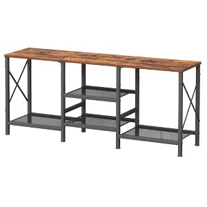 Itopfox TV Stand for 55 Inch TV, Entertainment Center with 3-Tier Open Shelves, TV Console Table for Living Room, Bedroom, Rustic Brown - 1 of 4