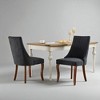 Set of 2 Upholstered Dining Chairs with High Backrest, Rayon Cloth Flocking Linen, Foam Cushion, and Curved Solid Wood Legs for Dining Room - 4 of 4