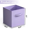 SEVOBAL 6pc Fabric Storage Cubes Organizer Heavy Duty Cube Storage Bin Clothes Storage Box Closet Baskets in Shelves Home, Multicolored, - 3 of 4