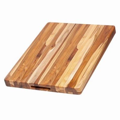 TeakHaus Edge Grain 20 X 15 Inch Rectangular Hand-Grip Cutting Board