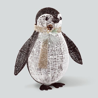 Philips 24in Glitter String Penguin Christmas LED Novelty Sculpture Pure White Twinkle Lights