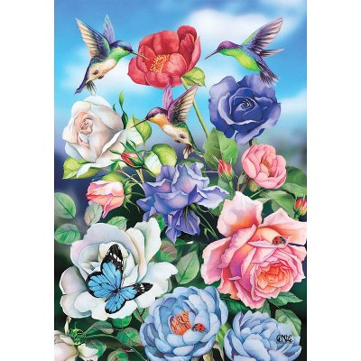 Briarwood Lane Gartenflagge Gestreifte Geranien - 45,7x31,8 Cm, Polyester, Doppelseitig, Wetterfest