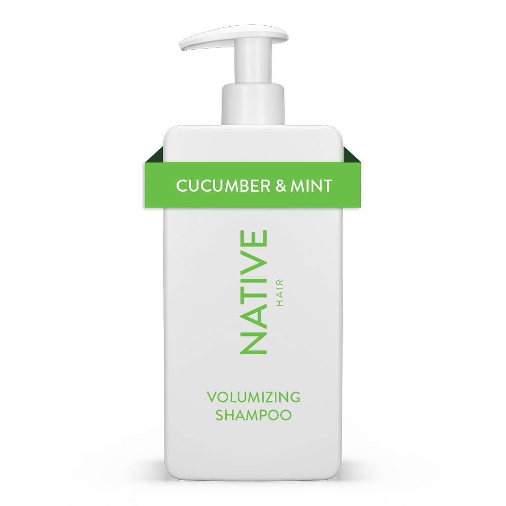 Photos - Hair Product Native Vegan Cucumber & Mint Natural Volume Shampoo, Clean, Sulfate, Parab 