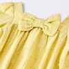 Baby Girls' Bow Romper - Cloud Island™ Yellow - 3 of 4