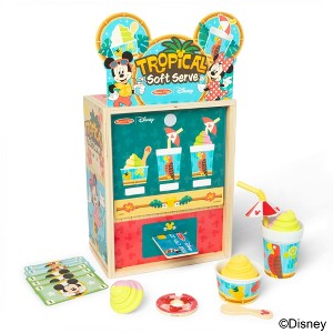 Melissa & Doug Disney Tropical Soft Serve Ice Cream Wooden Play Food Set - 23pc - 1 of 4