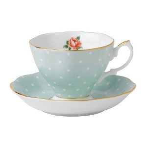 Polka Rose Teacup & Saucer - 1 of 1