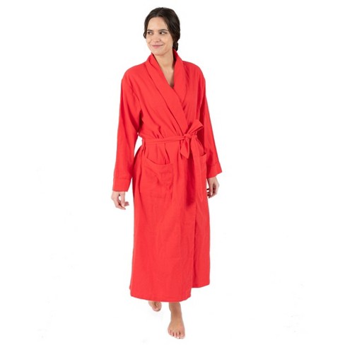 Leveret Womens Flannel Robe Red M : Target