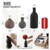 Aoibox Ceramic Vase Set of 3, Rustic Farmhouse Decor Pottery Vases for Bouquet Pampas Grass Dried Fresh Flowers, Living Room, Kitchen, Bedroom, etc. - 2 of 4