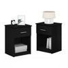 Furinno 2PCS Mid-Century Nightstand Multipurpose End Table Accent Side Table W/Drawer & Open Storage Cube for Bedroom,Living Room,Americano - 2 of 4