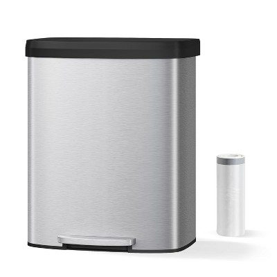 21 Gallon / 80 Liter Stainless Steel Trash Can,For Office, Bathroom, Dining Room