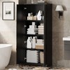 Kitchen Pantry Cabinet Pantry Storage Cabinet with Doors and Shelves 60" Freestanding Cupboard for Bathroom Dining Room Living Room - 3 of 4