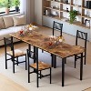 Hooseng Small Kitchen Table Set for 2 with Chairs, 3 Piece Dining Table Set, Wood Breakfast Nook Table and Chairs Set for Small Space Dining Room - 4 of 4