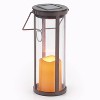 17.5" Provence Bird Stake with Hanging/Tabletop Solar Outdoor Lantern Brown - Smart Solar - image 2 of 4
