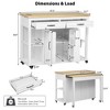 Lycvki 47'' Kitchen Island with Extendable Dining Table and Power Outlet - 2 of 4
