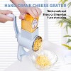 Manual Nut Chopper Grinder, Rotary Cheese Grater Hand Crank Shredder, Multifunctional Dried Fruit Crusher, Peanut Masher Device for All Nuts, White - 4 of 4