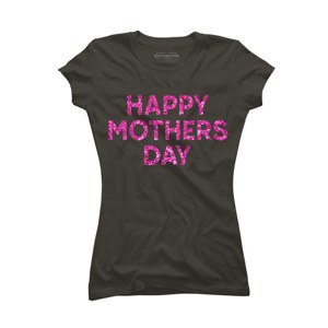 Junior's Design By Humans Happy Mother's Day Confetti Text By MeowShop T-Shirt - 1 of 2