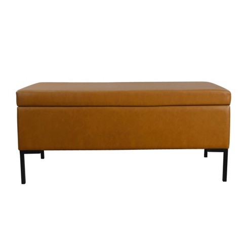 Boris Cushion Bench Seat Faux Leather - Espresso -winsome : Target