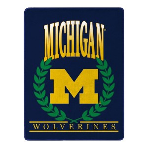 Michigan Wolverines NCAA Plateau Silk Touch Throw Blanket 46X60 Inches - 1 of 4