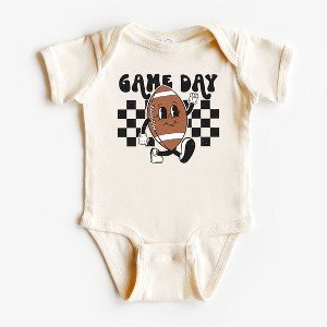 The Juniper Shop Football Game Day Checkered Baby Bodysuit - 1 of 2