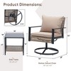 Ainfox 3 Pieces Patio Wicker Chairs Swivel Rocker - 2 of 4